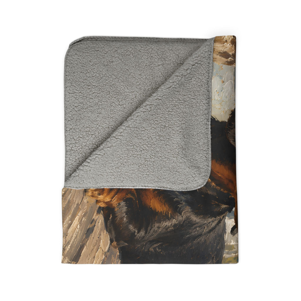 Cozy Beach Days Fleece Sherpa Blanket