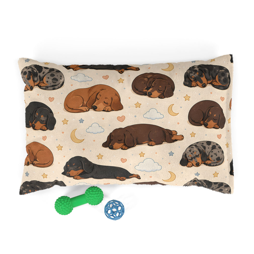 Sleeping Short Hair Dachshunds Dog Bed