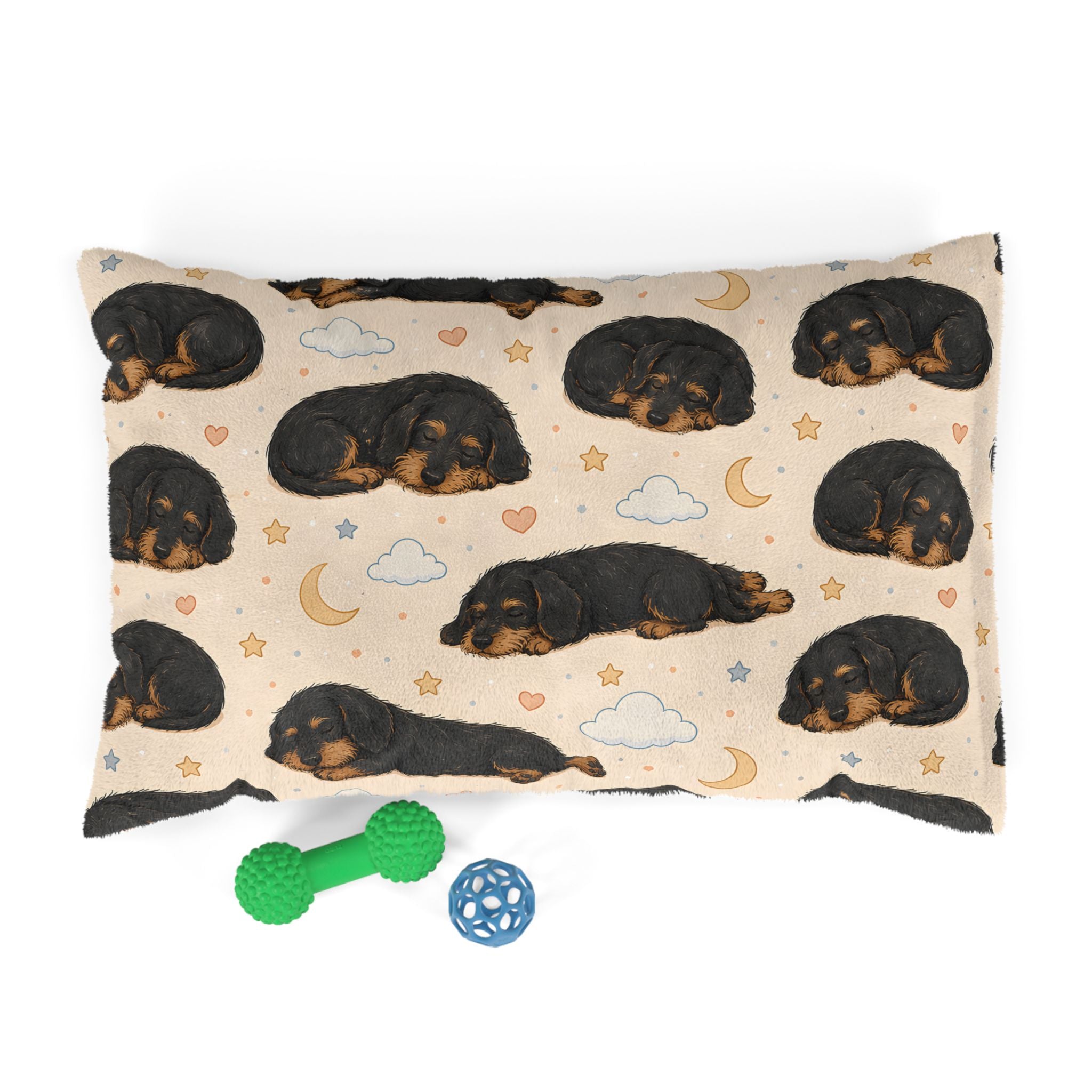 Sleeping Wire Hair Dachshunds Dog Bed