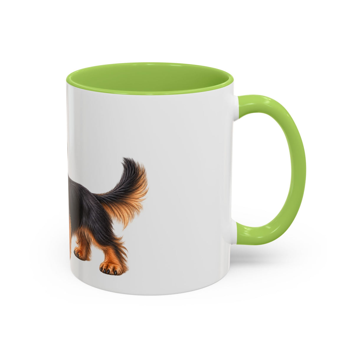 Long Hair Dachshund Santa Hat Accent Coffee Mug