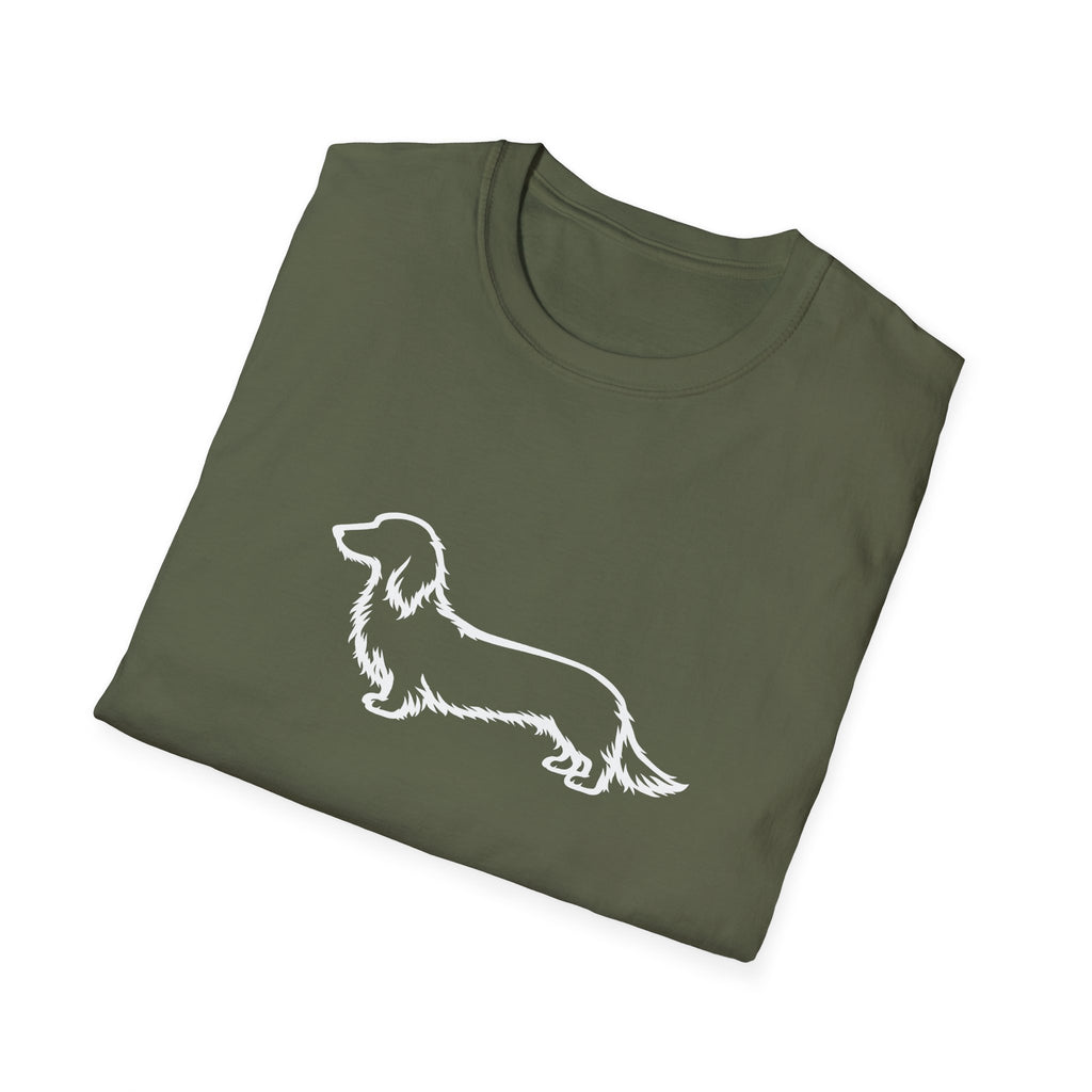 Long Hair Dachshund Silhouette T-Shirt