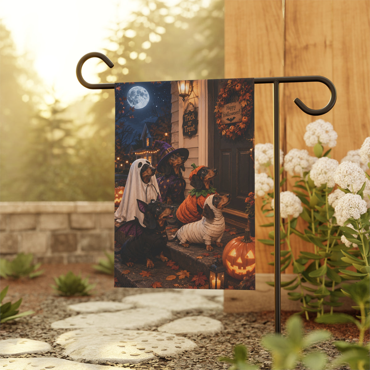 Trick Or Treating With The Weens Garden Flag