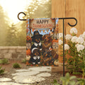 Happy Thanksgiving With Dachshund Pilgrims & Indians Garden Flag
