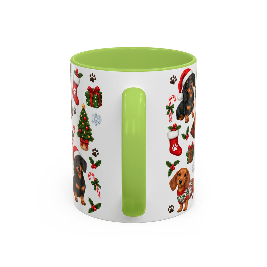Dachshunds' Festive Christmas Activities Accent Coffee Mug