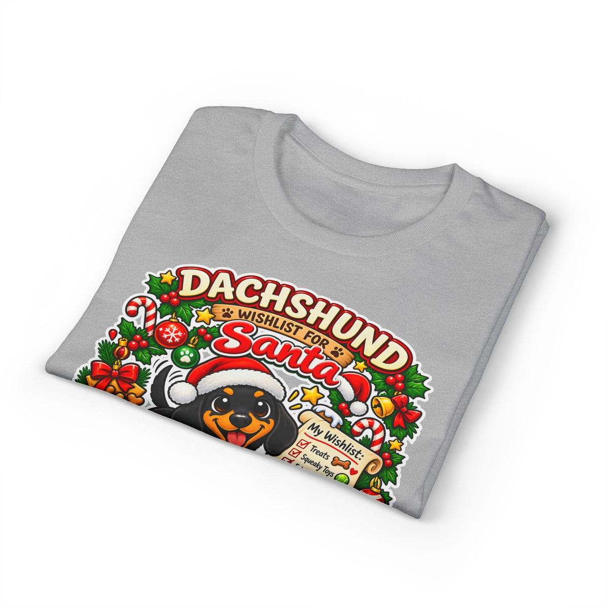 Dachshund Wishlist For Santa T-Shirt