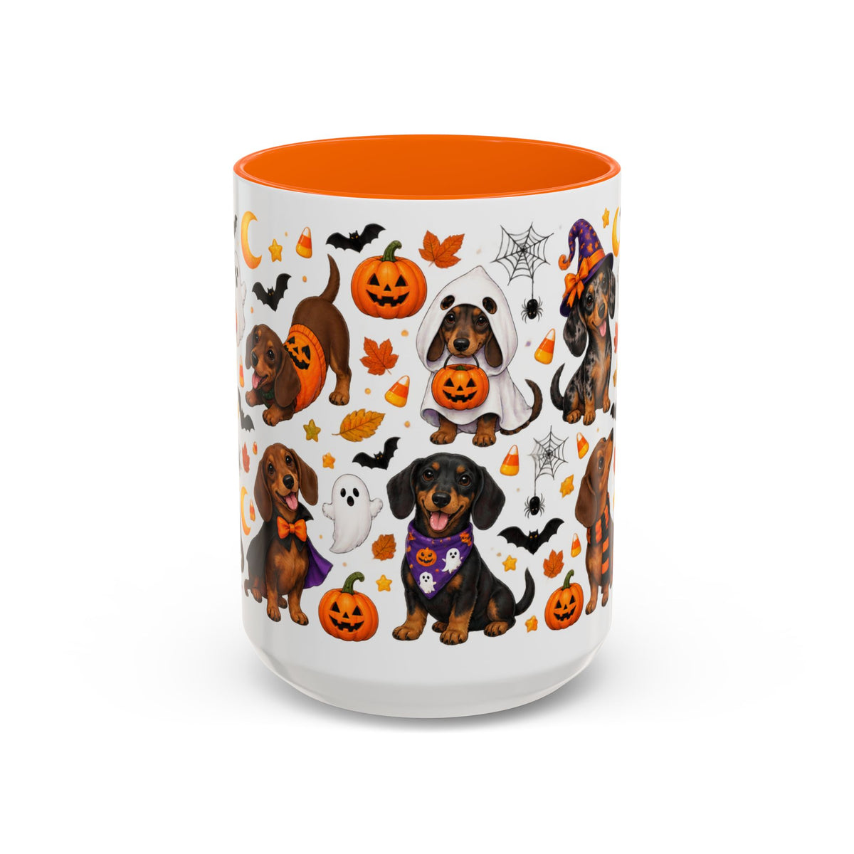 Dachshunds In Halloween Costumes Accent Coffee Mug