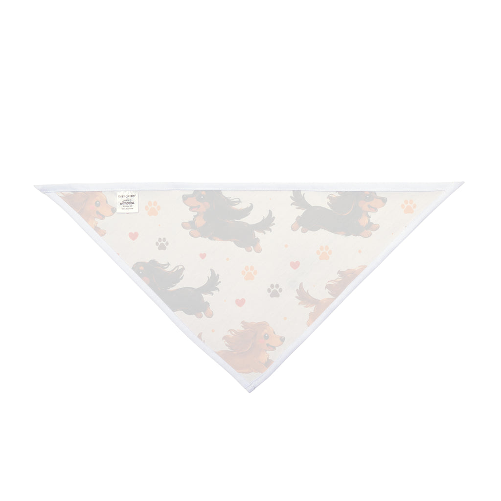 Long Hair Dachshunds Running Dog Bandana