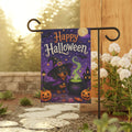 Happy Halloween Weenie Witch Garden Flag