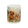 Flowered Sausages Ceramic Coffee Mug