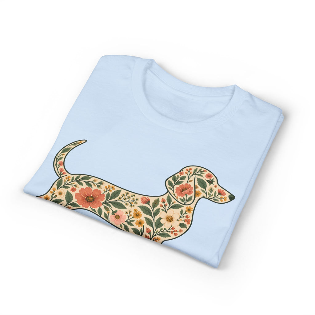 Floral Dachshund Silhouette Women's T-Shirt