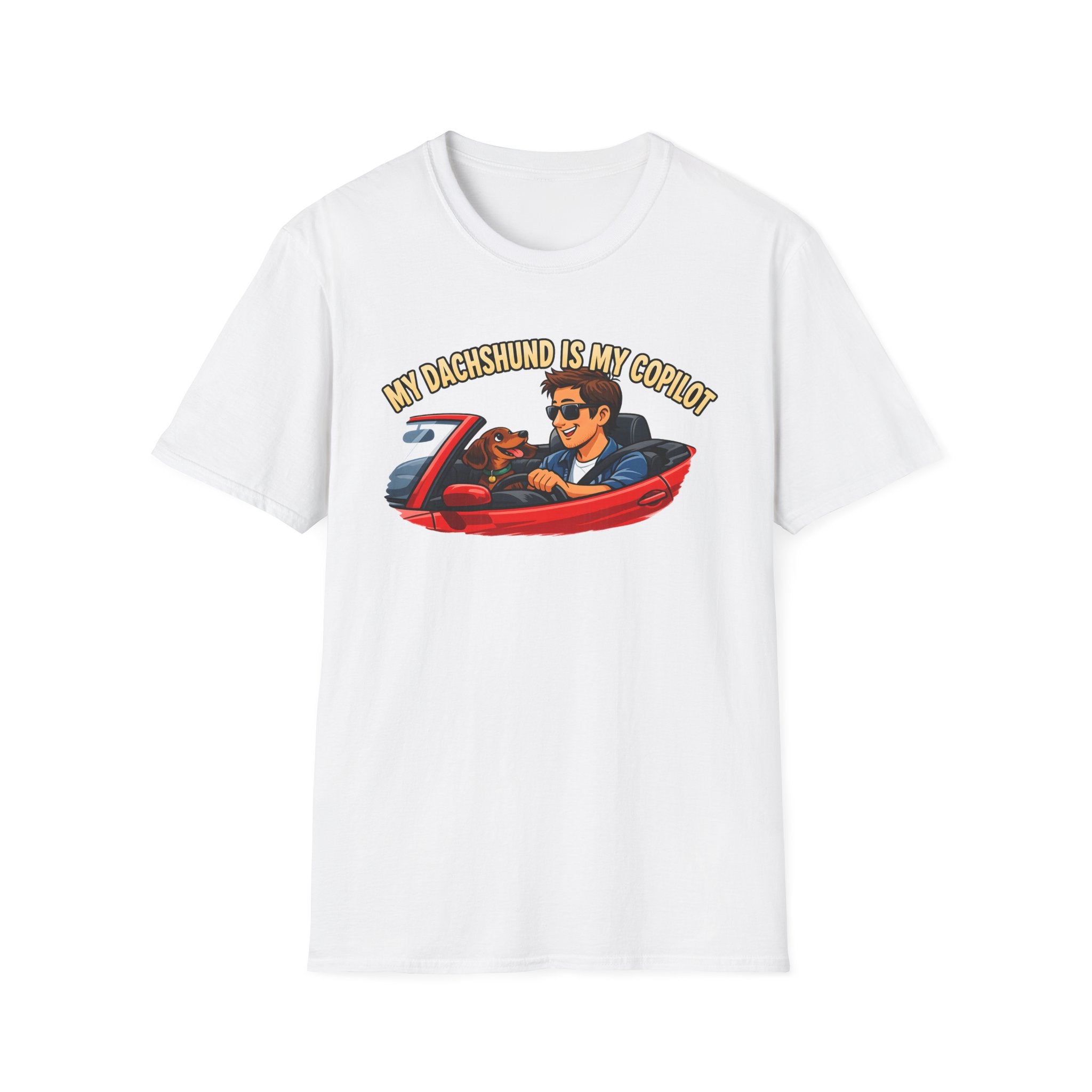 My Dachshund Is My Copilot Men's T-Shirt