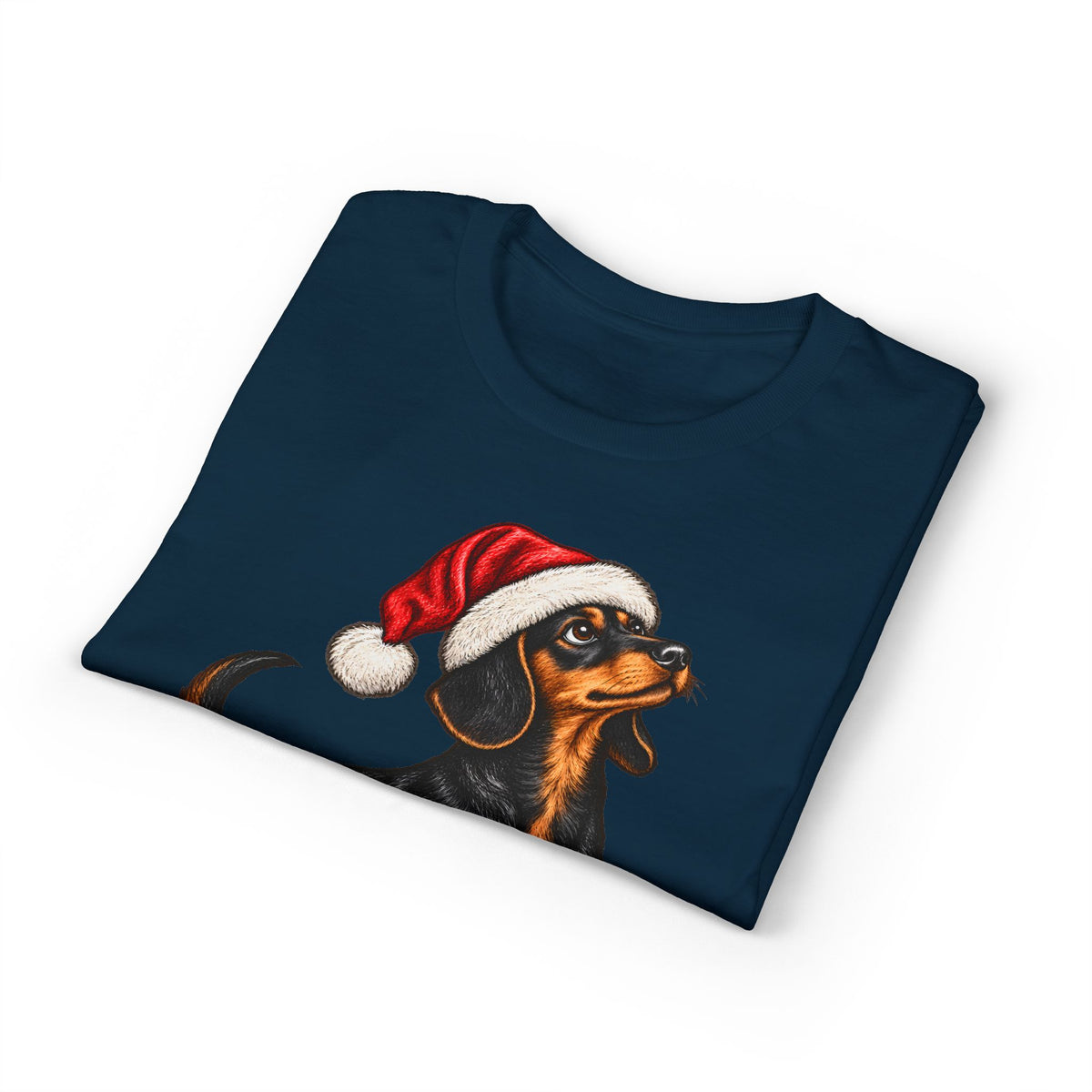 Short Hair With Santa Hat T-Shirt