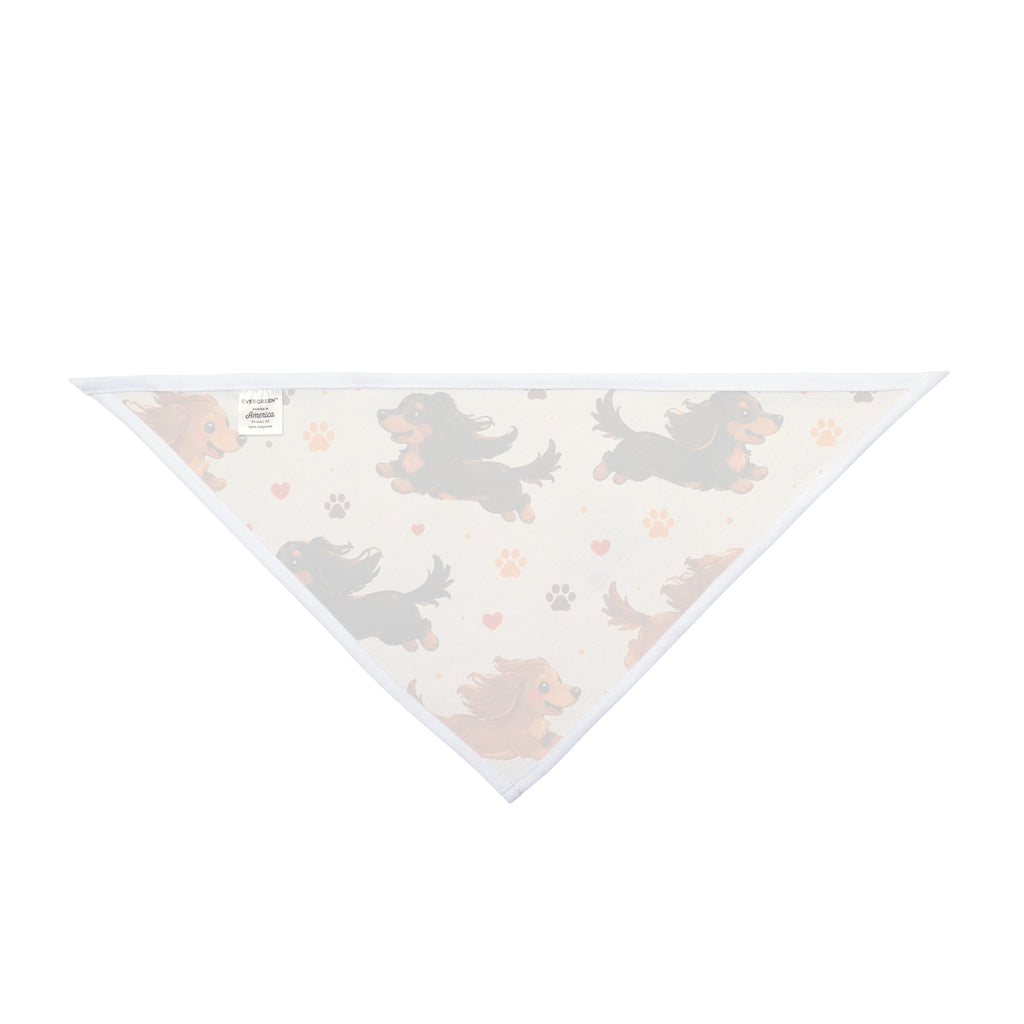 Long Hair Dachshunds Running Dog Bandana
