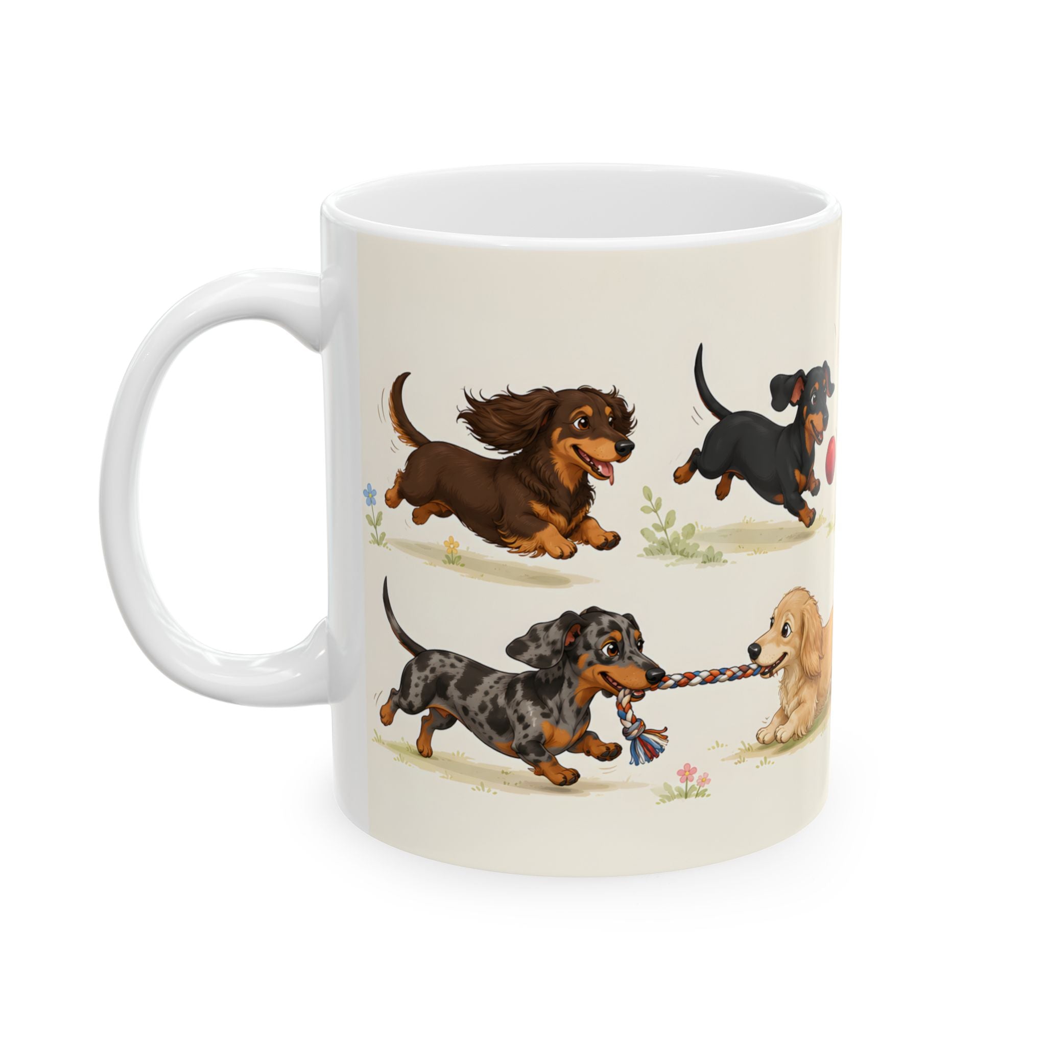 Playful Sausages Ceramic Coffee Mug