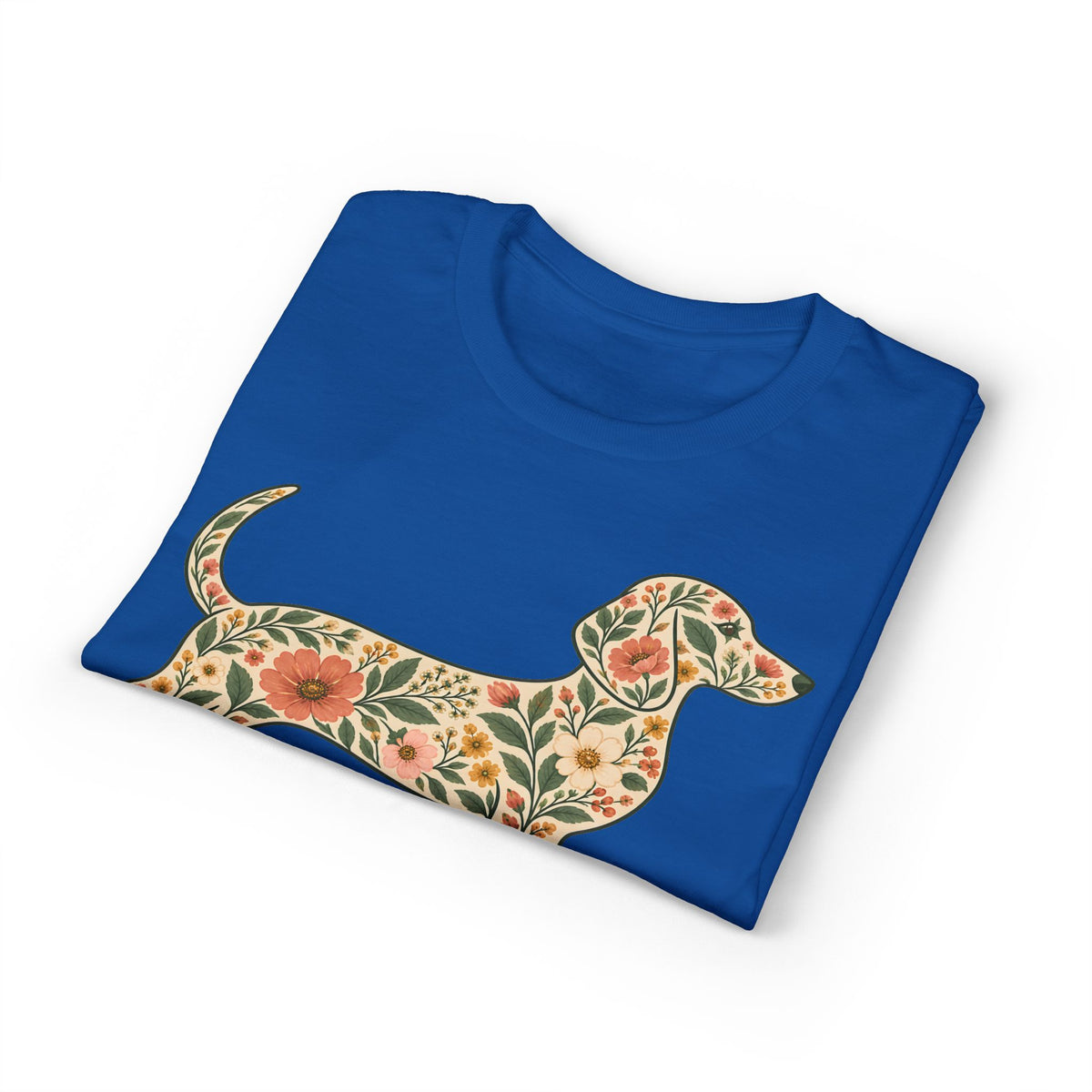 Floral Dachshund Silhouette Women's T-Shirt
