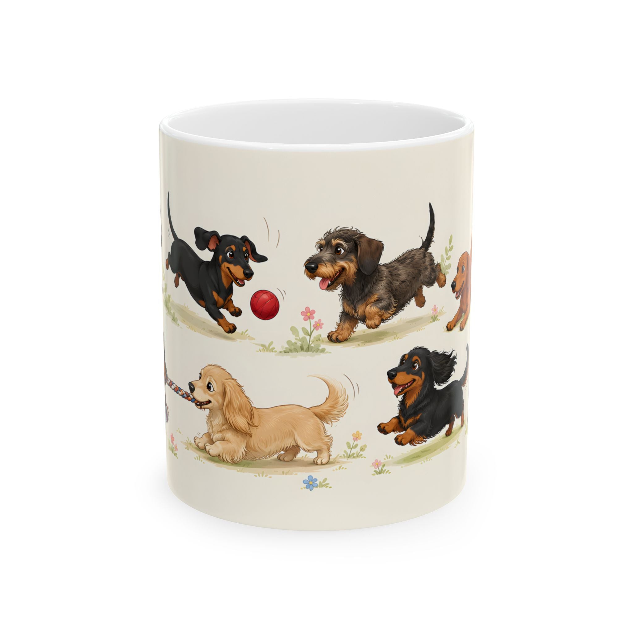 Playful Sausages Ceramic Coffee Mug