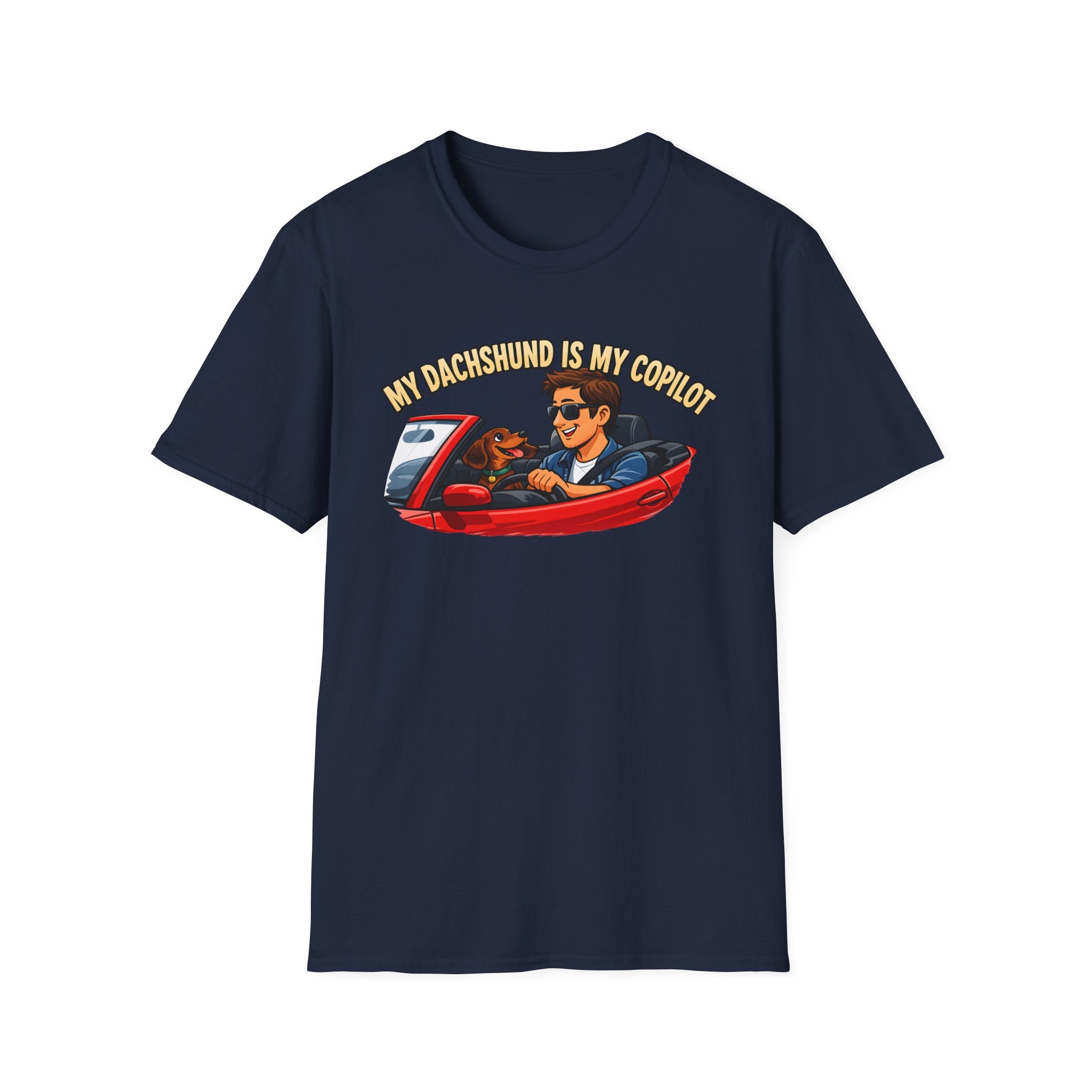 My Dachshund Is My Copilot Men's T-Shirt
