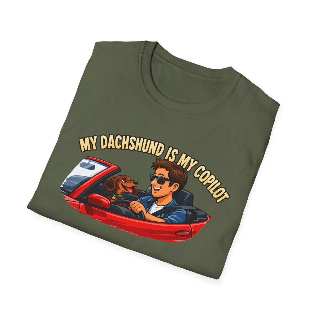 My Dachshund Is My Copilot Men's T-Shirt