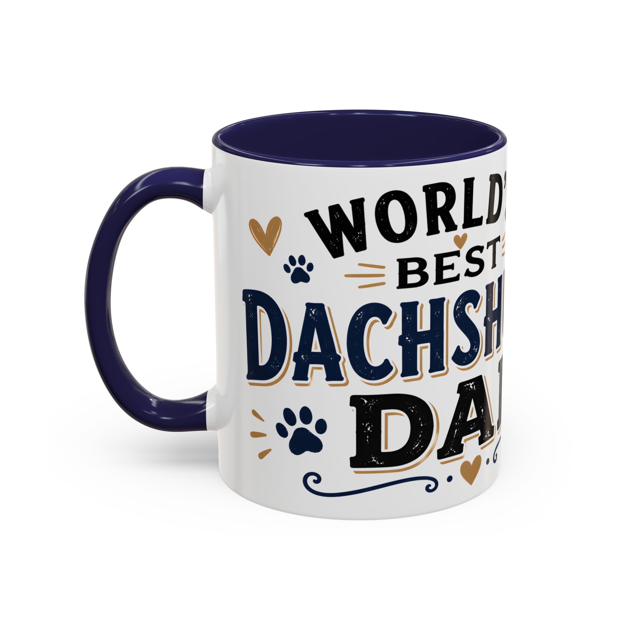 World's Best Dachshund Dad Accent Coffee Mug