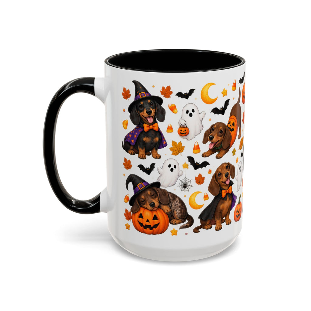 Dachshunds In Halloween Costumes Accent Coffee Mug
