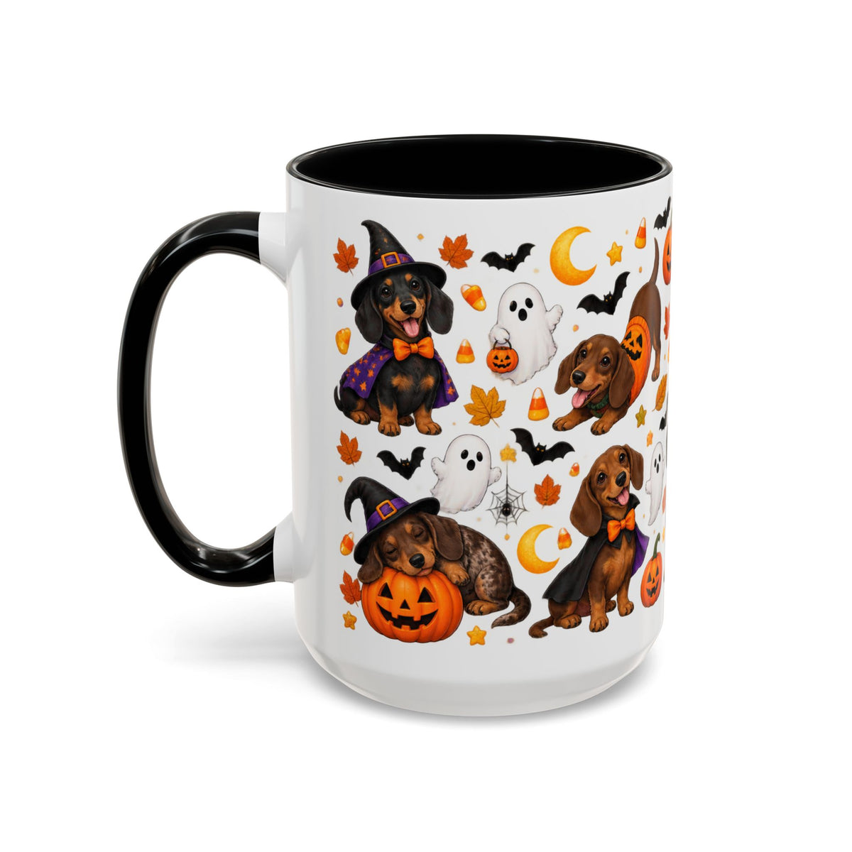 Dachshunds In Halloween Costumes Accent Coffee Mug