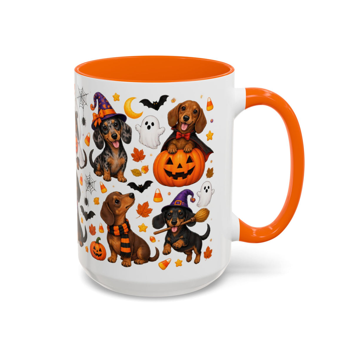 Dachshunds In Halloween Costumes Accent Coffee Mug