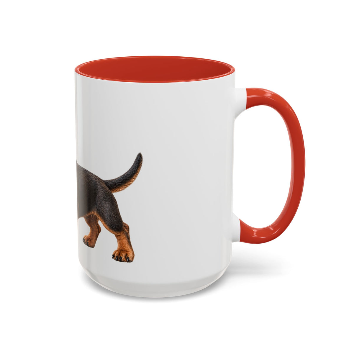 Short Hair Dachshund Santa Hat Accent Coffee Mug