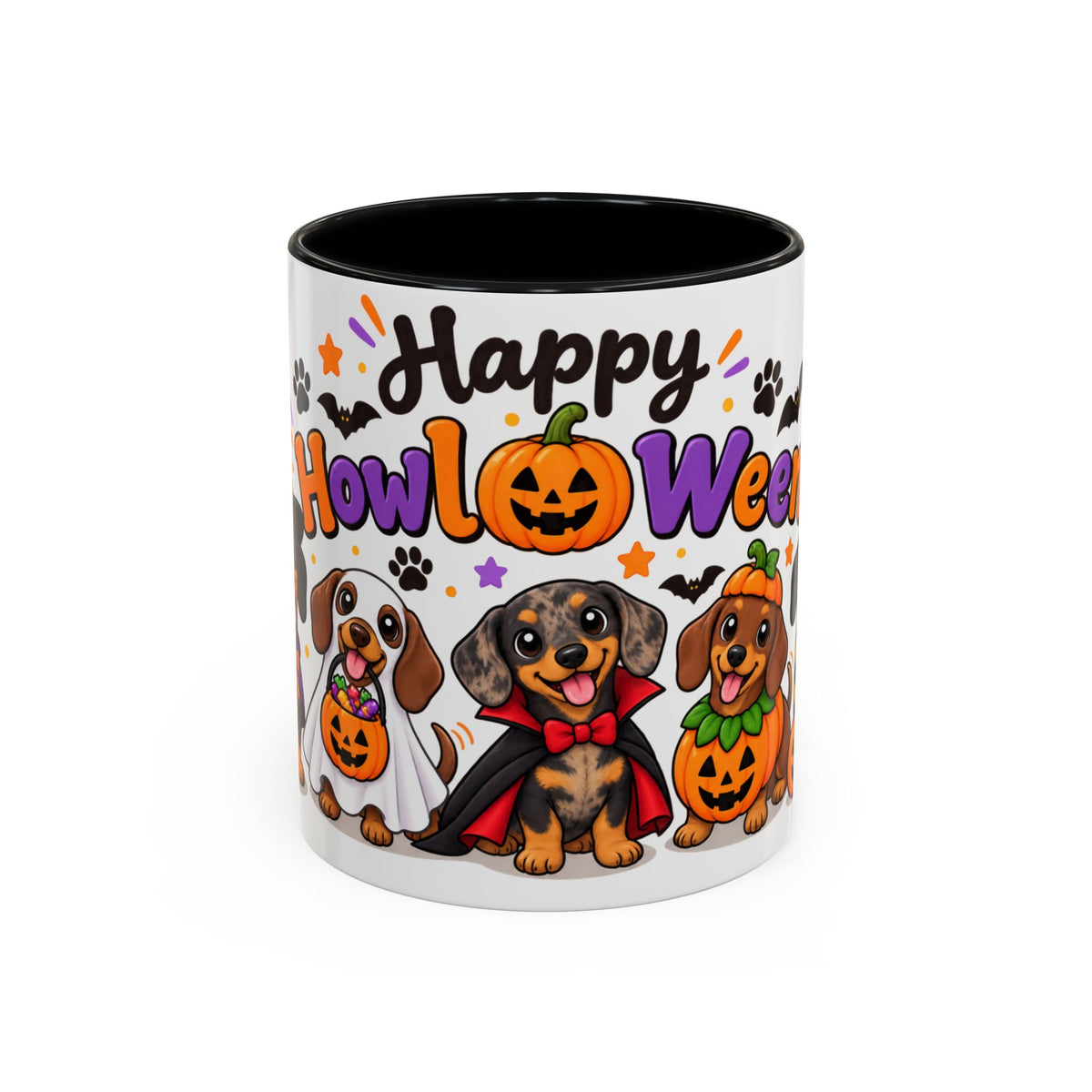 Happy Howl O Ween Accent Coffee Mug
