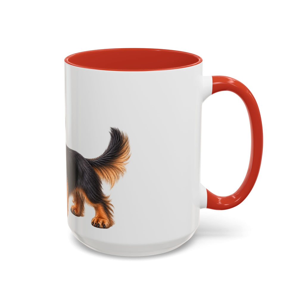 Long Hair Dachshund Santa Hat Accent Coffee Mug