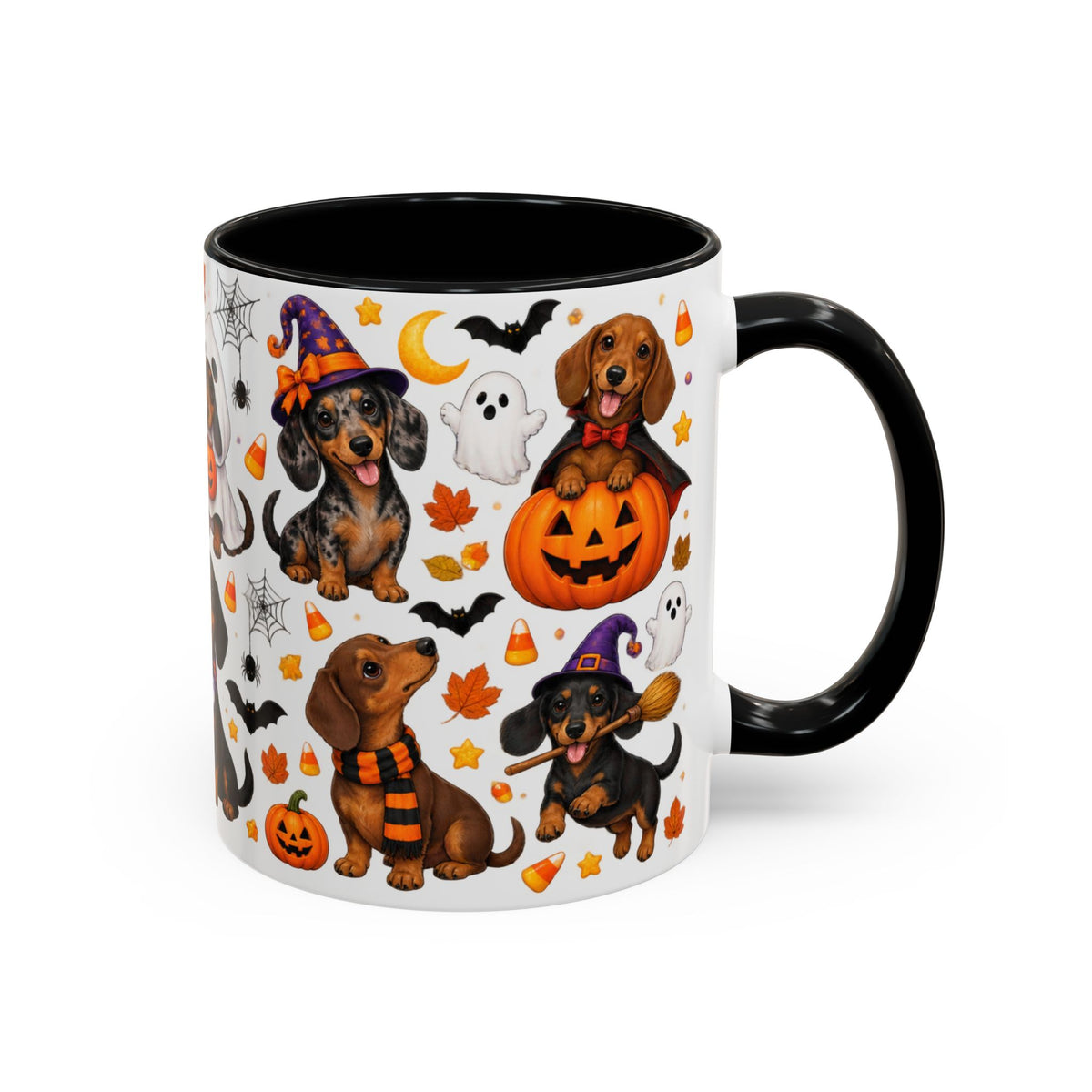 Dachshunds In Halloween Costumes Accent Coffee Mug