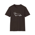 Long Hair Dachshund Silhouette T-Shirt