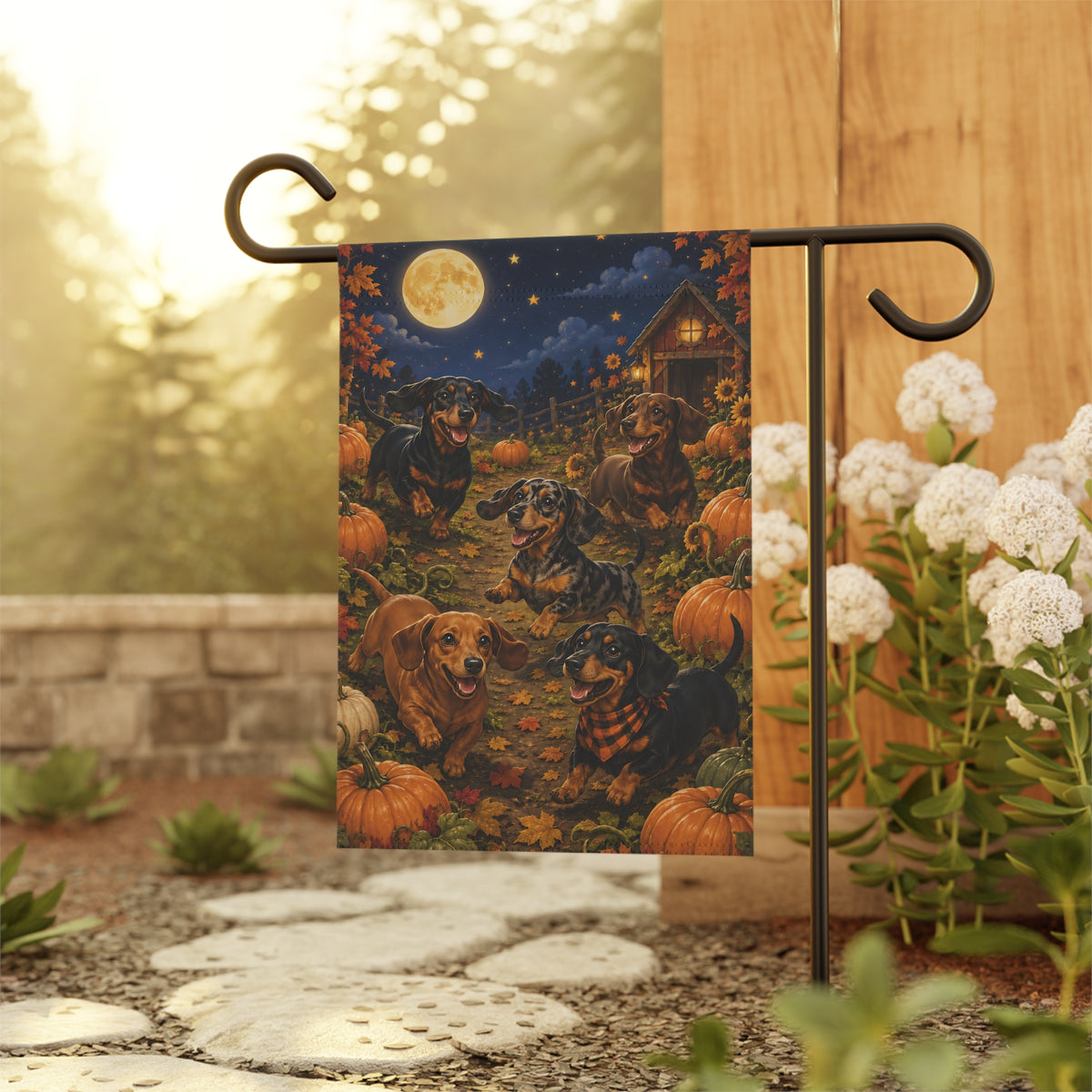 Pumpkin Patch Hangout Garden Flag