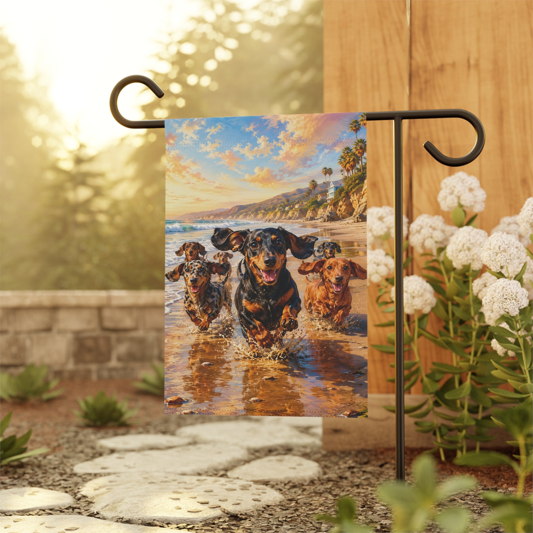 Beach Run Garden Flag