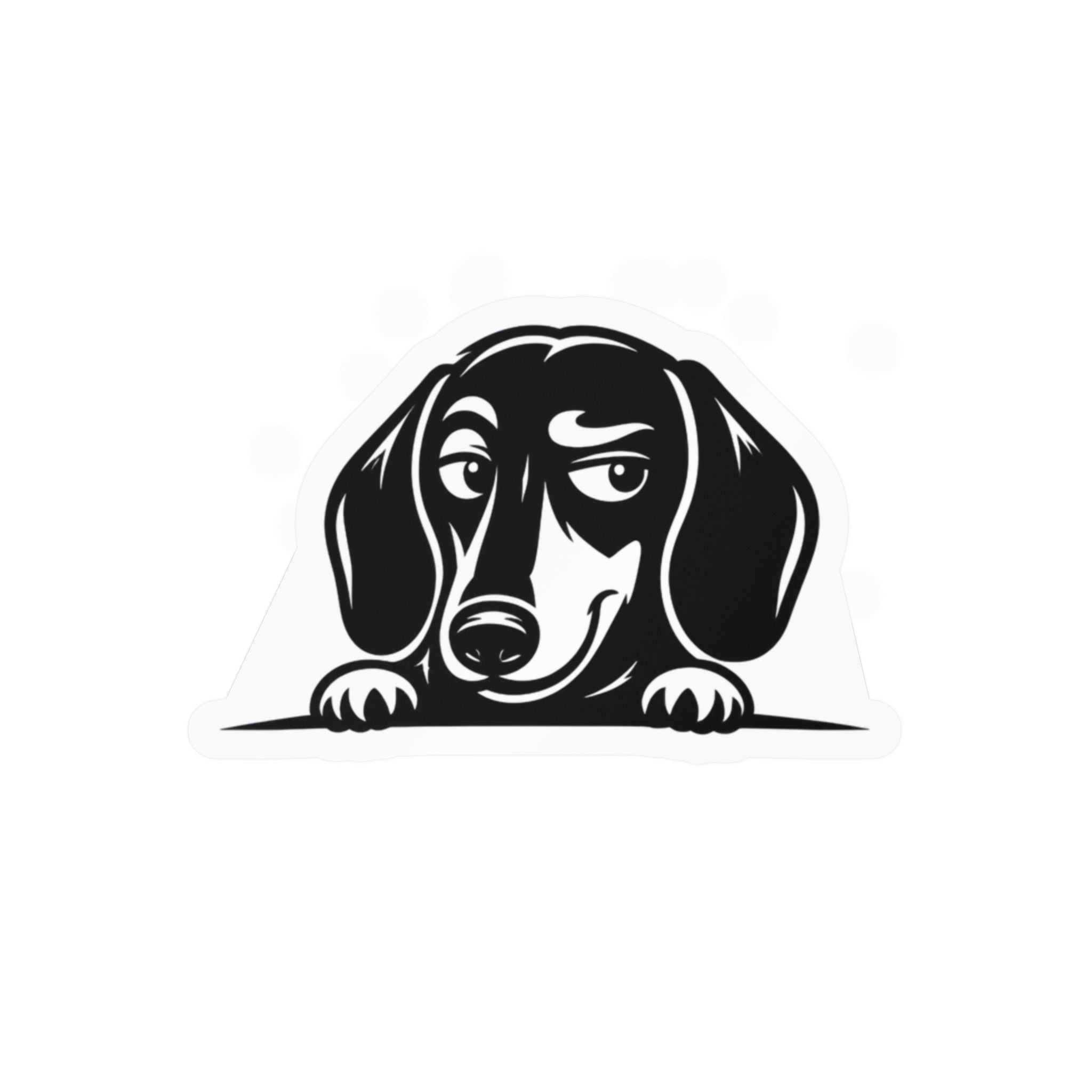Dachshund Peaking Vinyl Decal