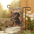 Welcome Short Hair Dachshund Garden Flag