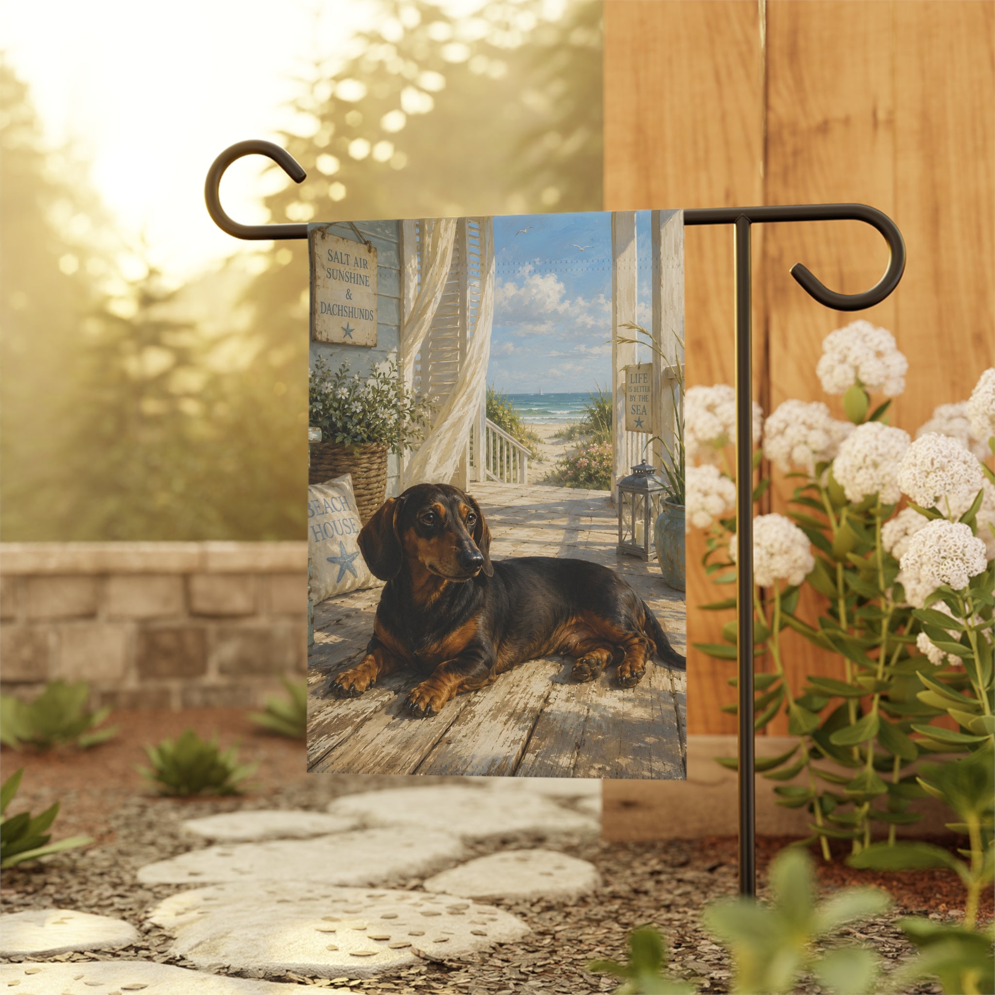 Lazy Beach Days Garden Flag