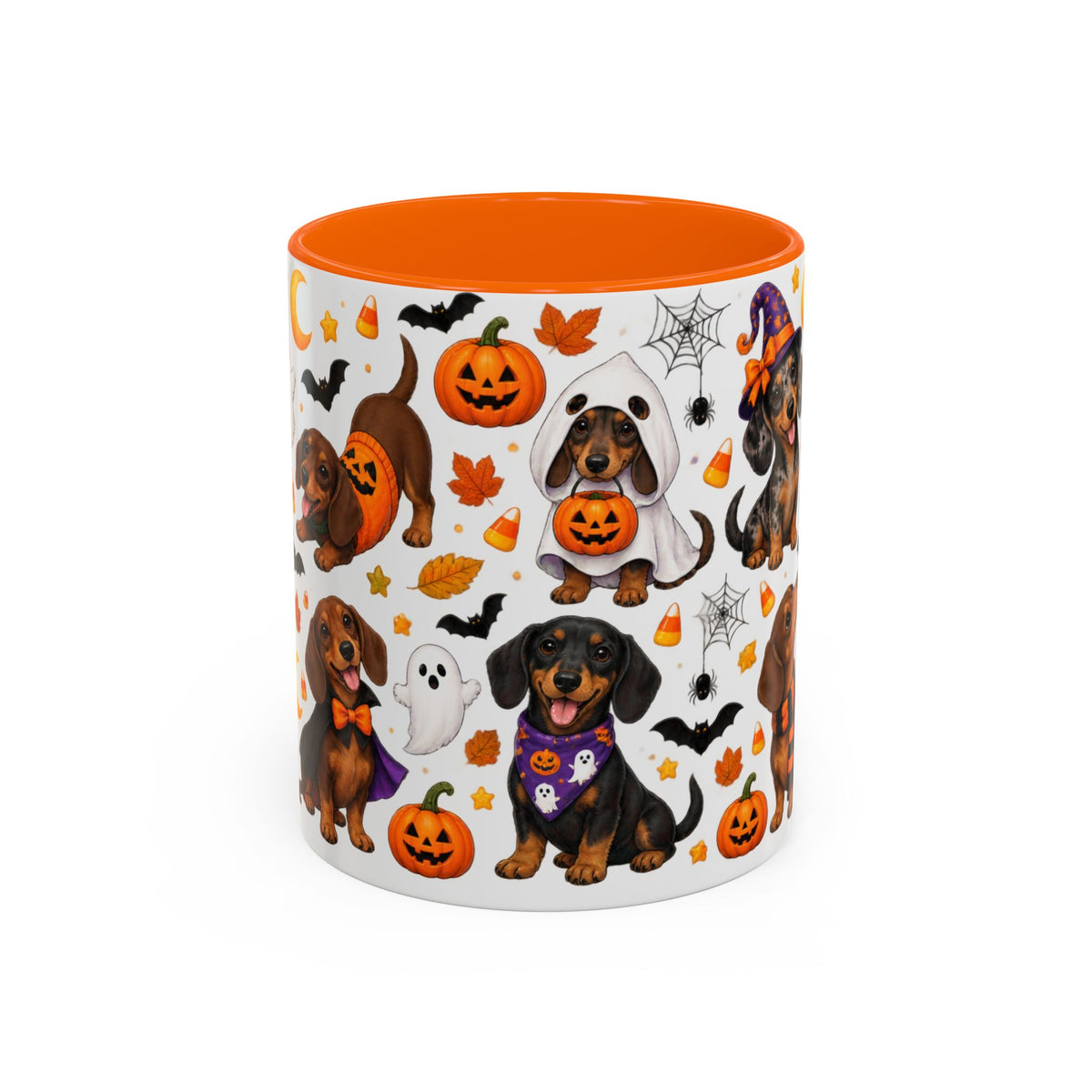 Dachshunds In Halloween Costumes Accent Coffee Mug