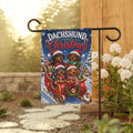 Dachshund Through Christmas Garden Flag