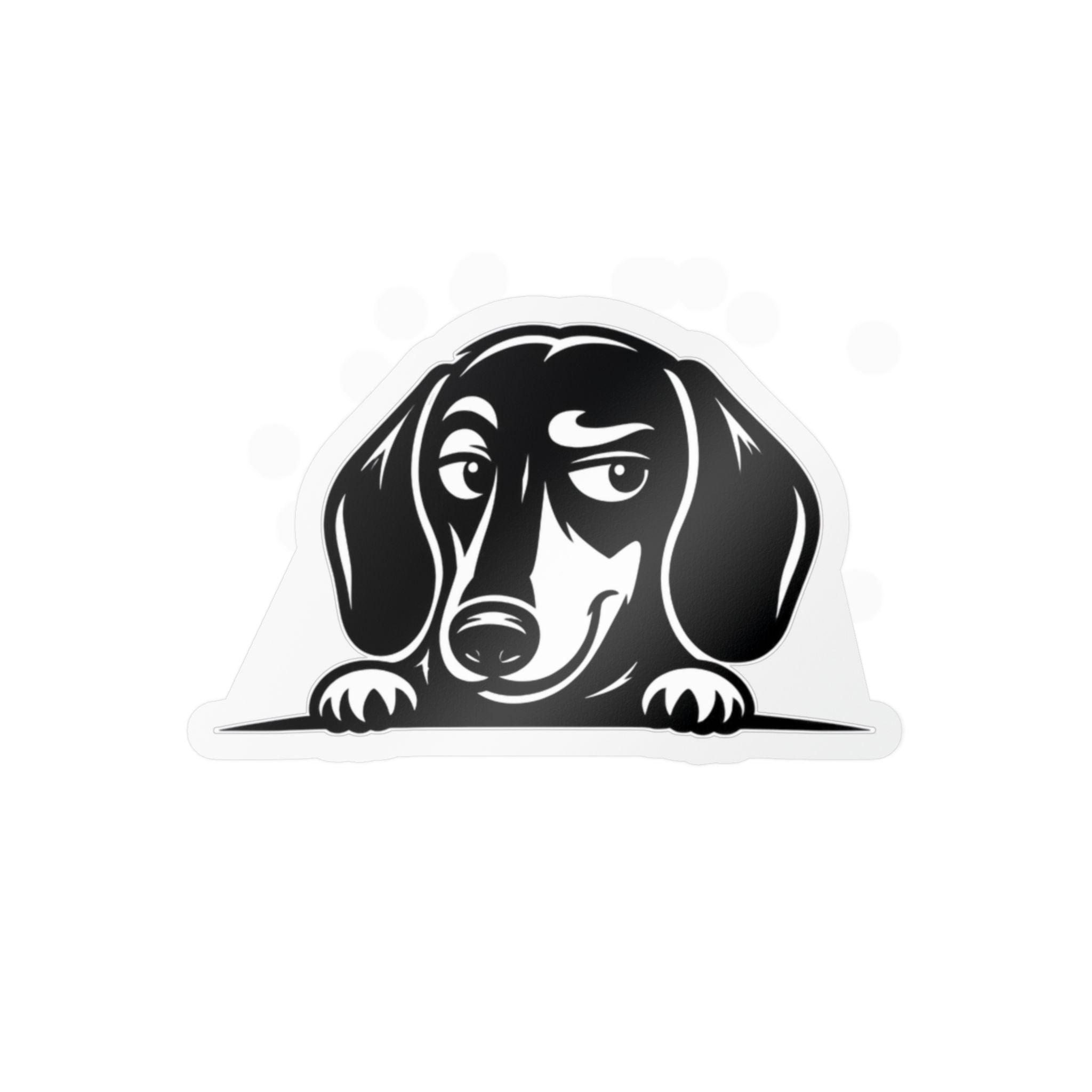 Dachshund Peaking Vinyl Decal