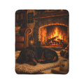 Cozy Fire Fleece Sherpa Blanket