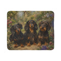 Dachshund Trio Fleece Sherpa Blanket