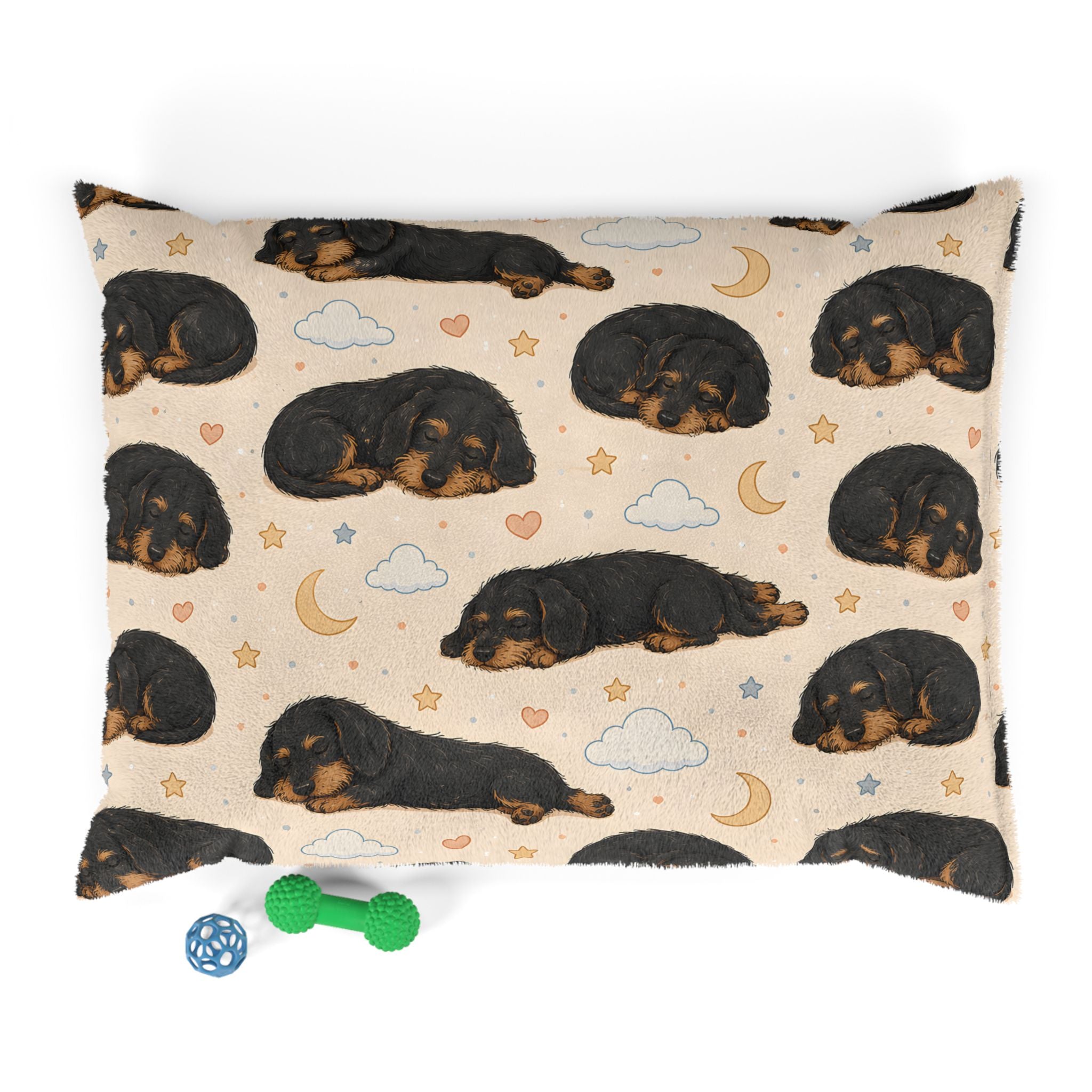 Sleeping Wire Hair Dachshunds Dog Bed