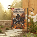 Happy Thanksgiving With Wire Hair Dachshunds & Pumpkins Garden Flag