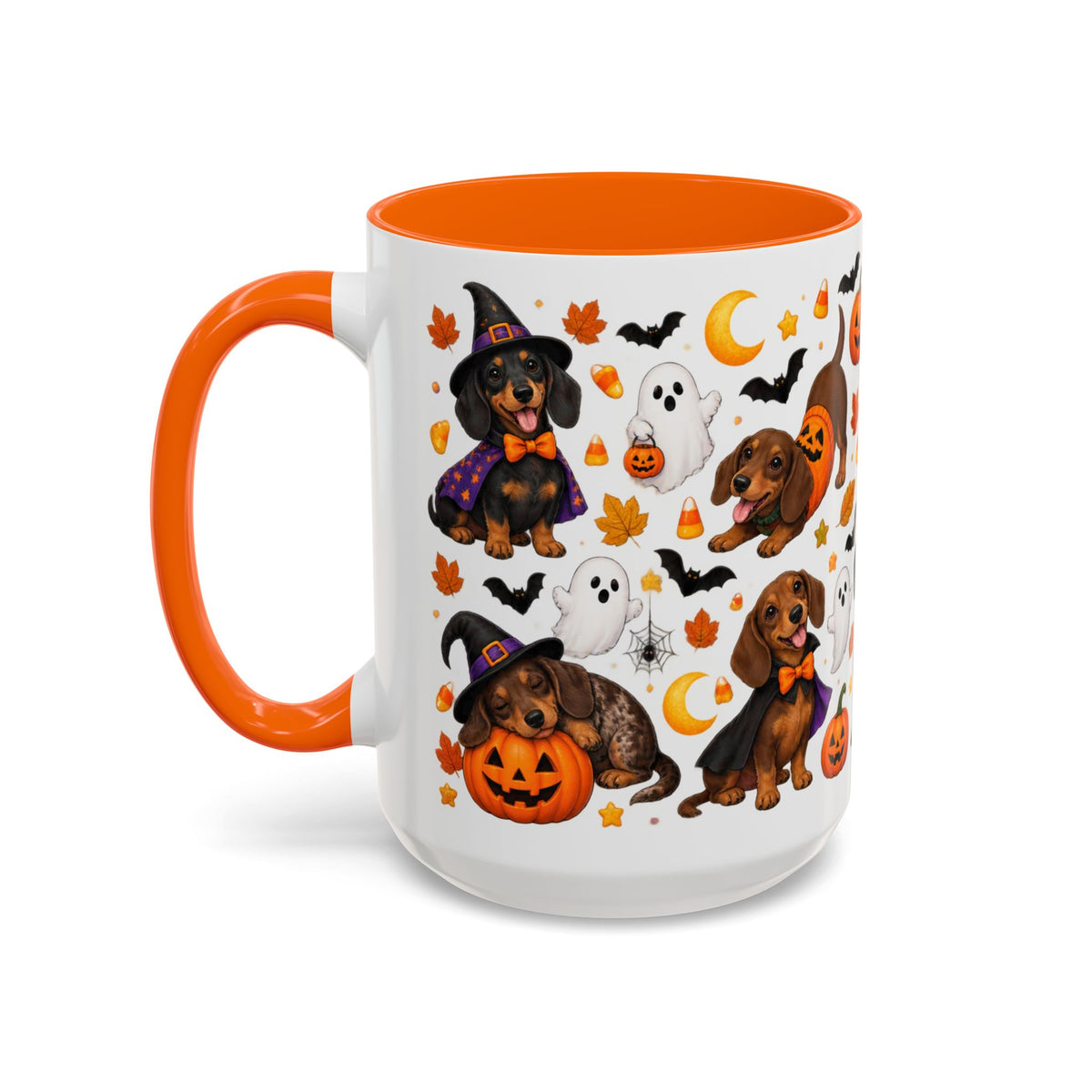 Dachshunds In Halloween Costumes Accent Coffee Mug