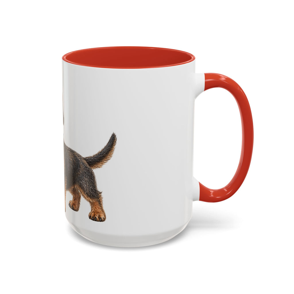 Wire Hair Dachshund Santa Hat Accent Coffee Mug