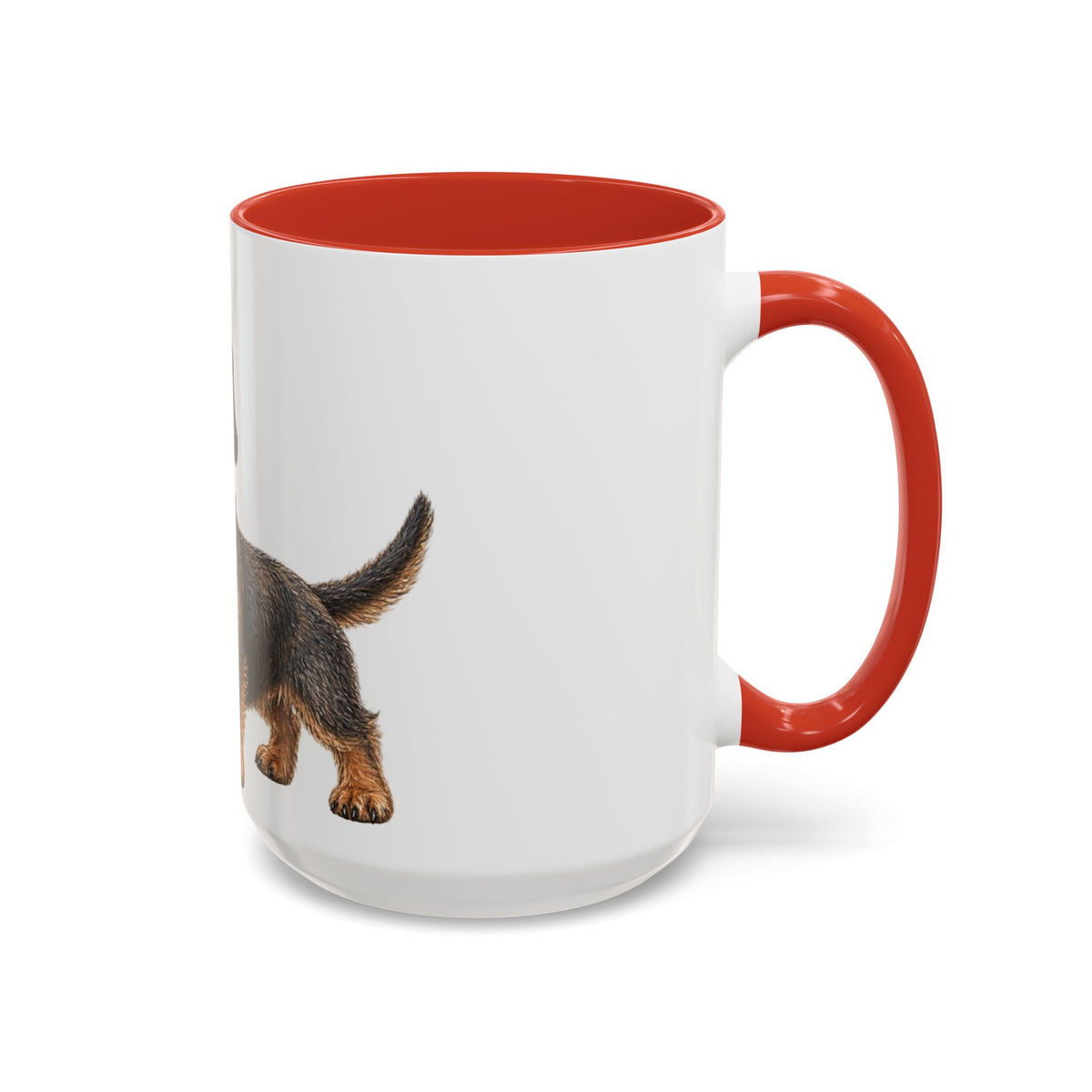 Wire Hair Dachshund Santa Hat Accent Coffee Mug