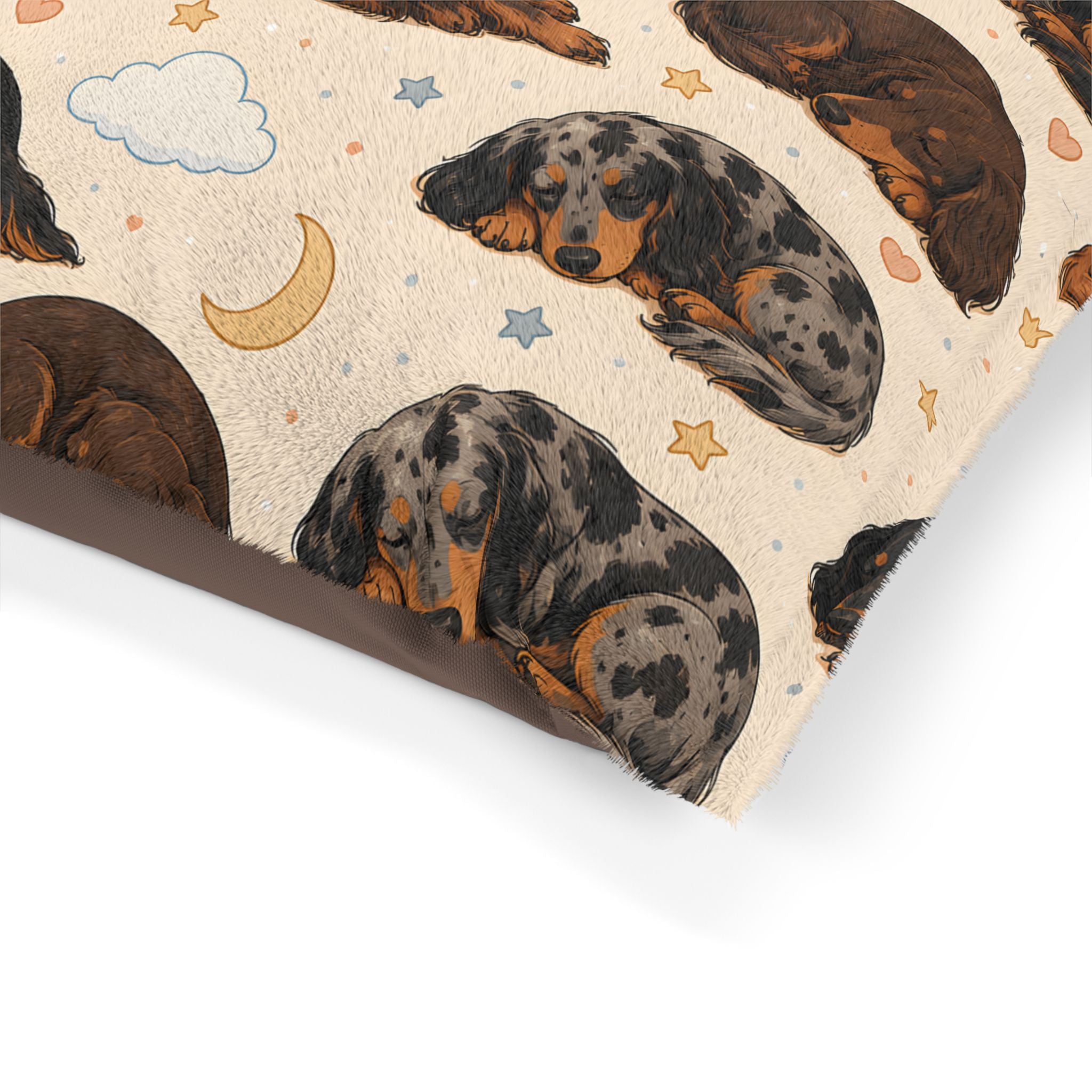 Sleeping Long Hair Dachshunds Dog Bed