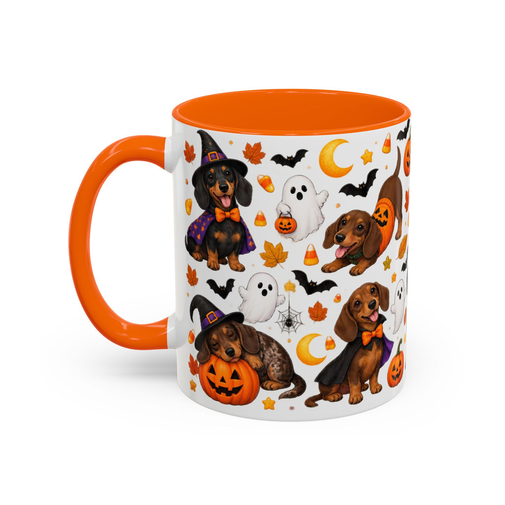 Dachshunds In Halloween Costumes Accent Coffee Mug