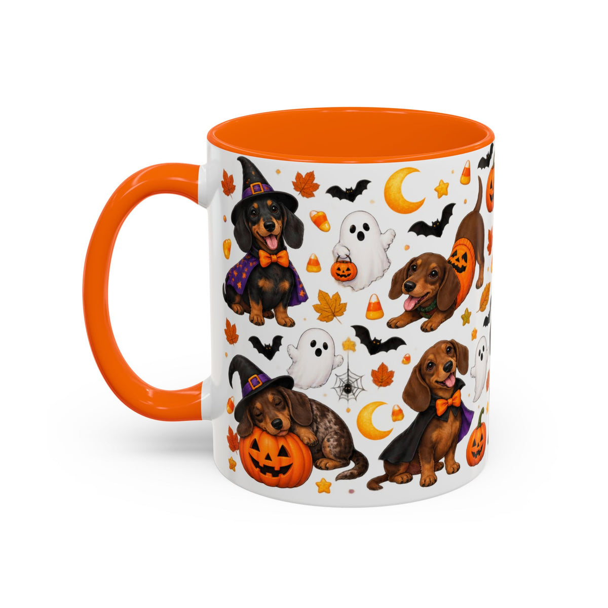 Dachshunds In Halloween Costumes Accent Coffee Mug