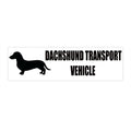 Dachshund Transport Vehicle White Bumper Sticker